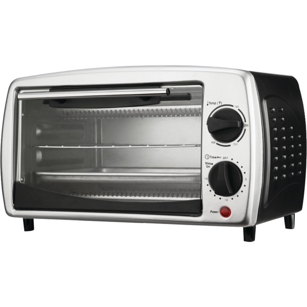 Brentwood Appliances 9-1/2" 4-Slot Black/Stainless Steel Toaster Oven TS-345B
